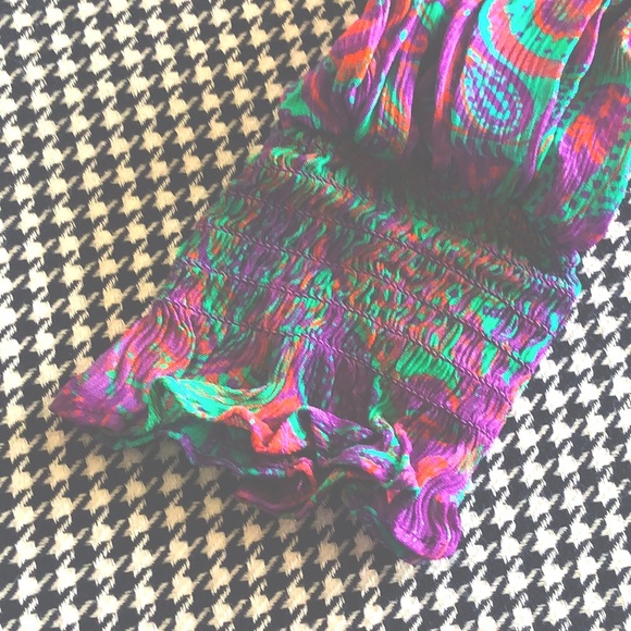 NWT Boho Ramy Brook Chiffon Dresses Rosanna Printed Long-Sleeve Mini Dress - Picture 6 of 10